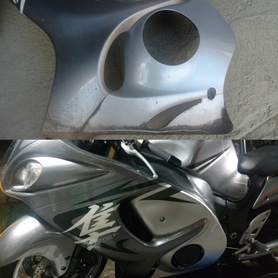 Recuperação de carenagem e pintura Suzuki Hayabusa